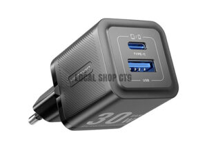 Vention 30W চার্জার – ২টি USB পোর্ট (টাইপ-C এবং টাইপ-A) সাপোর্টেড চার্জার
