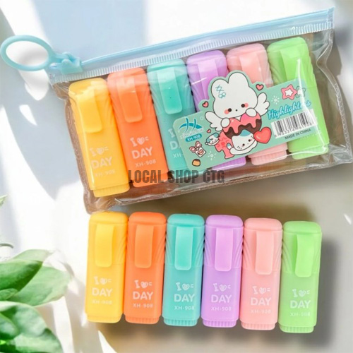 Mini Highlighters XH 908 colorful compact marker pen set Bangladesh